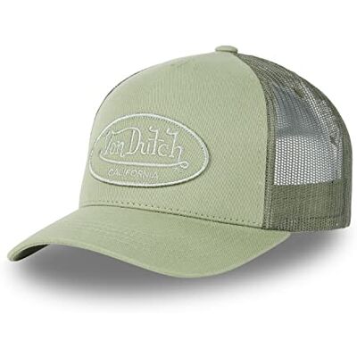 Von Dutch Verstelbare pet voor dames en heren, originele en comfortabele truckerpet, groen, maat TU Eén maat Von Dutch Verstelbare pet voor dames en heren, originele en comfortabele truckerpet, groen, maat TU Eén maat