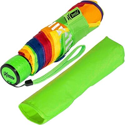 iX-brella Mini kinderparaplu Safety Reflex extra licht, regenboog iX-brella Mini kinderparaplu Safety Reflex extra licht, regenboog