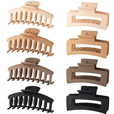 Wekin 8 stuks haarspelden voor vrouwen en meisjes, haarspelden voor dik haar, dun haar, sterk haar, grote grip van 10,9 cm, antislip haarspelden voor bad en keuken Wekin 8 stuks haarspelden voor vrouwen en meisjes, haarspelden voor dik haar, dun haar, sterk haar, grote grip van 10,9 cm, antislip haarspelden voor bad en keuken