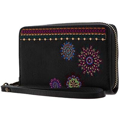 Desigual Dames Accessoires PU Portemonnee Maat M, zwart., Middelgrote portemonnee Desigual Dames Accessoires PU Portemonnee Maat M, zwart., Middelgrote portemonnee