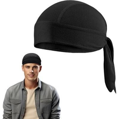 WANTUSHUI Sjaal voor heren en jongens, katoenen bandana, zonwering, sport, zomer, chemo, heren, durag, durag, kinderbandana, piratenhelm, zwart., Eén maat Eén maat WANTUSHUI Sjaal voor heren en jongens, katoenen bandana, zonwering, sport, zomer, chemo, heren, durag, durag, kinderbandana, piratenhelm, zwart., Eén maat Eén maat