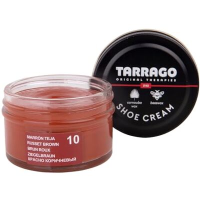 Tarrago Shoe Cream Beschermende crème voor leren schoenen, schoenverzorging, voedt, herstelt en beschermt 50 ml, (10) Bruin Tegel 50 ml Tarrago Shoe Cream Beschermende crème voor leren schoenen, schoenverzorging, voedt, herstelt en beschermt 50 ml, (10) Bruin Tegel 50 ml