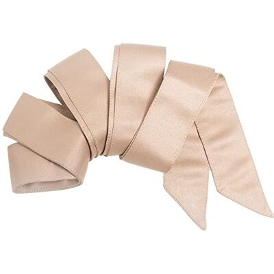 Maya Deluxe Satijnen riem voor dames met strik voor bruidsmeisjes, bruiloft, eindejaarsbal, avond, taupe, S-M S-M Maya Deluxe Satijnen riem voor dames met strik voor bruidsmeisjes, bruiloft, eindejaarsbal, avond, taupe, S-M S-M