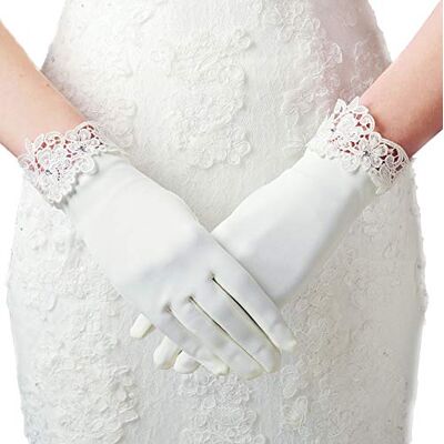 BABEYOND Kanten handschoenen voor dames, satijn, bruiloft, opera, party, jaren 20, kostuumaccessoires voor dames Lace-1 BABEYOND Kanten handschoenen voor dames, satijn, bruiloft, opera, party, jaren 20, kostuumaccessoires voor dames Lace-1