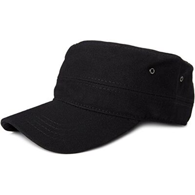 styleBREAKER Militaire honkbalpet van robuust katoenen linnen, verstelbaar, uniseks, 04023020, zwart. One Size styleBREAKER Militaire honkbalpet van robuust katoenen linnen, verstelbaar, uniseks, 04023020, zwart. One Size