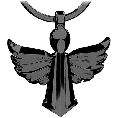 LANOLU Beschermengel sleutelhanger Auto geluksbrenger voorzichtige hanger met ruimte voor gravure, geschenken voor rijbewijs, geluksengelhanger, zwart., Sleutelhanger LANOLU Beschermengel sleutelhanger Auto geluksbrenger voorzichtige hanger met ruimte voor gravure, geschenken voor rijbewijs, geluksengelhanger, zwart., Sleutelhanger