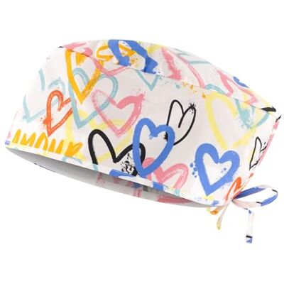B-well Adelina Chirofano Beanie, verpleegstershoeden, chirofano, dames, apura, accessoires voor medisch personeel (kleurrijke harten), Kleurrijke harten Taille unique B-well Adelina Chirofano Beanie, verpleegstershoeden, chirofano, dames, apura, accessoires voor medisch personeel (kleurrijke harten), Kleurrijke harten Taille unique