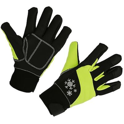 Keron Winterhandschoenen voor kinderen van 8 tot 11 jaar, geel/zwart Keron Winterhandschoenen voor kinderen van 8 tot 11 jaar, geel/zwart