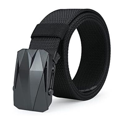 TEAMMAO Herenriem, nylon, 110-200 cm, automatische herenriem, 3,8 cm, militair, tactisch, werkriem, met geschenkdoos, zwart. Pour Taille 156cm-165cm (Longueur 190cm) TEAMMAO Herenriem, nylon, 110-200 cm, automatische herenriem, 3,8 cm, militair, tactisch, werkriem, met geschenkdoos, zwart. Pour Taille 156cm-165cm (Longueur 190cm)