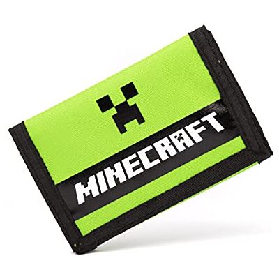 Minecraft Wallets Game Creeper portemonnee zwart of groen één maat, groen, één maat, drievoudige portemonnee Minecraft Wallets Game Creeper portemonnee zwart of groen één maat, groen, één maat, drievoudige portemonnee