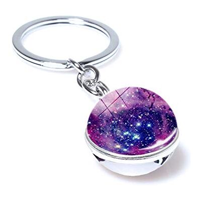LZHLMCL Sleutelhanger, hanger, universum, Galaxy Planet Time Gem dubbelzijdig, glazen bol, sleutelhanger, sieraden, 17, Taille unique LZHLMCL Sleutelhanger, hanger, universum, Galaxy Planet Time Gem dubbelzijdig, glazen bol, sleutelhanger, sieraden, 17, Taille unique