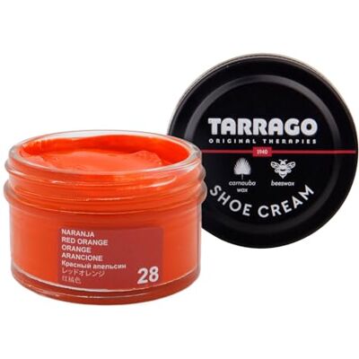 Tarrago Shoe Cream Beschermende crème voor leren schoenen, schoenverzorging, voedt, herstelt en beschermt 50 ml, Oranje (Oranje 28) 50 ml Tarrago Shoe Cream Beschermende crème voor leren schoenen, schoenverzorging, voedt, herstelt en beschermt 50 ml, Oranje (Oranje 28) 50 ml