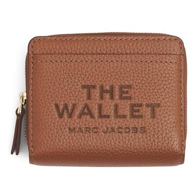 Marc Jacobs The Leather Compacte mini-portemonnee met arganolie, arganolie Marc Jacobs The Leather Compacte mini-portemonnee met arganolie, arganolie