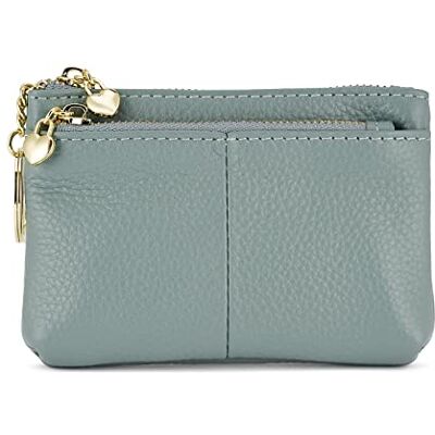 ZOUIQSS Vrouwen Lederen Rits Mini Portemonnee Met Sleutelhanger Drievoudige Rits Card Portemonnee Houder, kl-blauw, S, Munt Pouch ZOUIQSS Vrouwen Lederen Rits Mini Portemonnee Met Sleutelhanger Drievoudige Rits Card Portemonnee Houder, kl-blauw, S, Munt Pouch