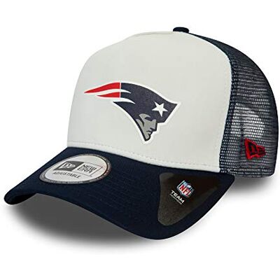 New Era New England Patriots NFL Cap Trucker verstelbare American Football Witte pet One-Size New Era New England Patriots NFL Cap Trucker verstelbare American Football Witte pet One-Size