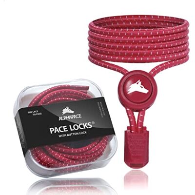 ALPHAPACE Pace Locks Elastische veters zonder knopen, snelsluiting, voor sport, jong en oud, 120 cm, één maat Taille unique ALPHAPACE Pace Locks Elastische veters zonder knopen, snelsluiting, voor sport, jong en oud, 120 cm, één maat Taille unique
