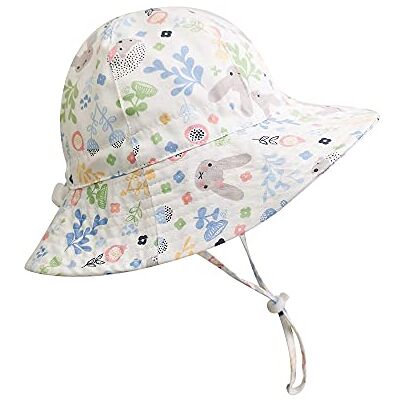 Highdi Zonnehoed met brede rand, bloemenprint, meisjes, kinderen, baby's, vissershoed, uv-bescherming, UPF 50+, zomer, reizen, strand, hoeden met verstelbare kinriem Highdi Zonnehoed met brede rand, bloemenprint, meisjes, kinderen, baby's, vissershoed, uv-bescherming, UPF 50+, zomer, reizen, strand, hoeden met verstelbare kinriem