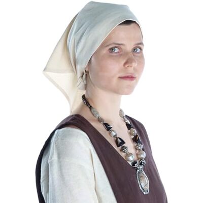 HEMAD Laudamie Middeleeuwse katoenen sjaal wit, beige, zwart, rood, bruin, groen, blauw, beige, één maat Eén maat HEMAD Laudamie Middeleeuwse katoenen sjaal wit, beige, zwart, rood, bruin, groen, blauw, beige, één maat Eén maat