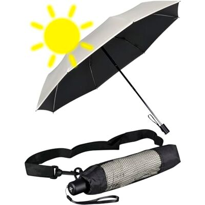 iX-brella City trekking paraplu met extra lange stok en uv- en hittebescherming, Stone-black UV- en hittebescherming, Handopener zakparaplu iX-brella City trekking paraplu met extra lange stok en uv- en hittebescherming, Stone-black UV- en hittebescherming, Handopener zakparaplu