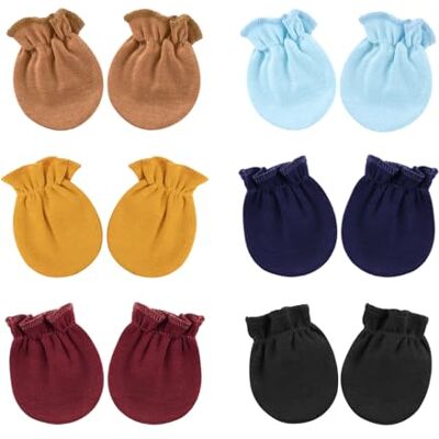 DRESHOW Wanten voor baby's, pasgeborenen, handschoenen voor zuigelingen, gestreepte katoenen handschoenen voor 0-6 maanden, 6 sets baby mittens MT02-04 Taille unique DRESHOW Wanten voor baby's, pasgeborenen, handschoenen voor zuigelingen, gestreepte katoenen handschoenen voor 0-6 maanden, 6 sets baby mittens MT02-04 Taille unique