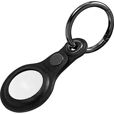 Spigen Valentinus Beschermhoes compatibel met AirTag 2 (2026) / AirTag (2021), beschermhoes met sleutelhanger, karabijnhaak voor sleutels, tassen, portemonnees, zwart Spigen Valentinus Beschermhoes compatibel met AirTag 2 (2026) / AirTag (2021), beschermhoes met sleutelhanger, karabijnhaak voor sleutels, tassen, portemonnees, zwart