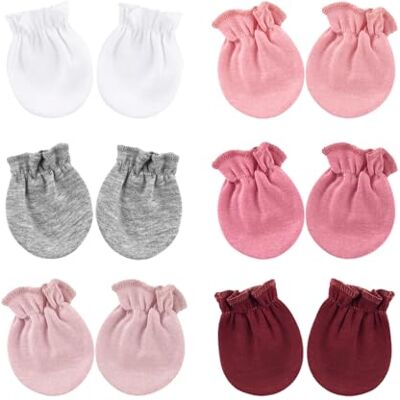 DRESHOW Wanten voor baby's, pasgeborenen, handschoenen voor zuigelingen, gestreepte katoenen handschoenen voor 0-6 maanden Eén maat DRESHOW Wanten voor baby's, pasgeborenen, handschoenen voor zuigelingen, gestreepte katoenen handschoenen voor 0-6 maanden Eén maat