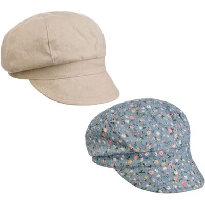 Lipodo Millefleurs Omkeerbare damespet met baker boy viziere, zonneklep zomer lente-zomer M (55 56 cm), beige M Lipodo Millefleurs Omkeerbare damespet met baker boy viziere, zonneklep zomer lente-zomer M (55 56 cm), beige M