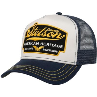 Stetson Since 1865 Trucker Pet voor heren, snapback, honkbalsnapback, met vizier, lente-zomer, lente, zomer, herfst, winter, één maat, donkerblauw Eén maat Stetson Since 1865 Trucker Pet voor heren, snapback, honkbalsnapback, met vizier, lente-zomer, lente, zomer, herfst, winter, één maat, donkerblauw Eén maat