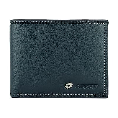 Lotto Herenportemonnee van echt leer, ruim met geschenkdoos, Klassiek Blauw, Klassiek Lotto Herenportemonnee van echt leer, ruim met geschenkdoos, Klassiek Blauw, Klassiek