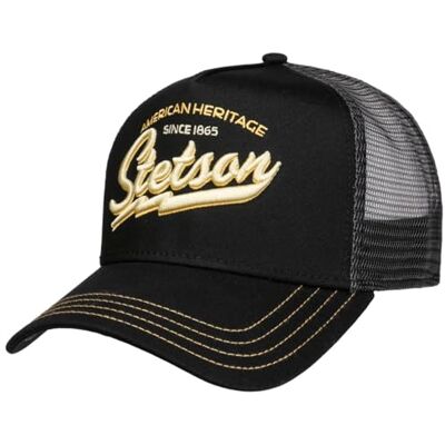 Stetson Trucker Since 1865 Snapback honkbalpet voor heren, met vizier, lente, zomer, herfst, winter Eén maat Stetson Trucker Since 1865 Snapback honkbalpet voor heren, met vizier, lente, zomer, herfst, winter Eén maat