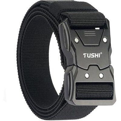 Lrocotanc Tactische riem, Heavy Duty verstelbare militaire stijl, nylon riem met gesp van zinklegering, militaire snelsluiting, taillegesp Lrocotanc Tactische riem, Heavy Duty verstelbare militaire stijl, nylon riem met gesp van zinklegering, militaire snelsluiting, taillegesp
