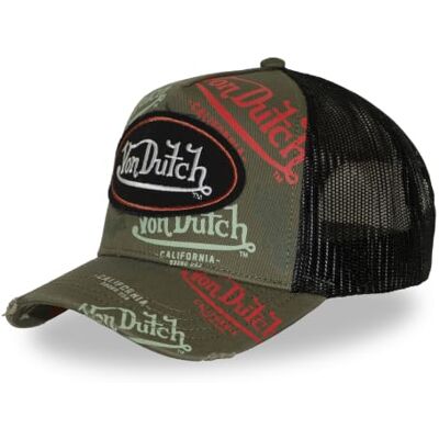 Von Dutch Casquette Homme & Femme, Trucker CAFE, Kaki C12 Taille unique Von Dutch Casquette Homme & Femme, Trucker CAFE, Kaki C12 Taille unique