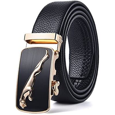 BAJIE Herenriem Echt Lederen Herenriem Eenvoudige Riem voor Mannen Mode Ontwerper Zakelijk Nieuwe Jaguar Riem Legering Patroon Decoratieve Automatische Gesp BAJIE Herenriem Echt Lederen Herenriem Eenvoudige Riem voor Mannen Mode Ontwerper Zakelijk Nieuwe Jaguar Riem Legering Patroon Decoratieve Automatische Gesp