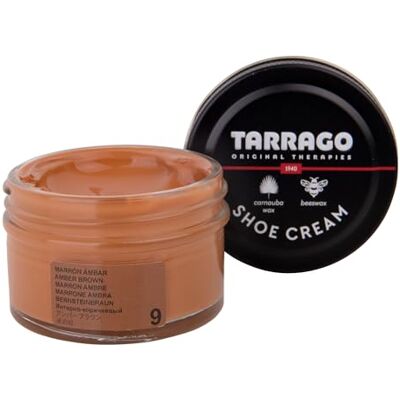 Tarrago Shoe Cream Beschermende crème voor leren schoenen, schoenverzorging, voedt, herstelt en beschermt 50 ml, (09) Amber bruin 50 ml Tarrago Shoe Cream Beschermende crème voor leren schoenen, schoenverzorging, voedt, herstelt en beschermt 50 ml, (09) Amber bruin 50 ml