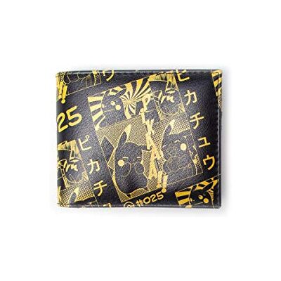 Difuzed Pokémon Portemonnee Pikachu Manga Bifold, zwart, 16 cm, muntzakje, zwart., Muntenzakje Difuzed Pokémon Portemonnee Pikachu Manga Bifold, zwart, 16 cm, muntzakje, zwart., Muntenzakje