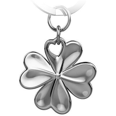 FABACH Shamrock geluksklavertje sleutelhanger veel geluk goede operatie nieuwe baan goede reis geluksbrenger klaverblad sleutelhanger, zilver, één maat, bedel FABACH Shamrock geluksklavertje sleutelhanger veel geluk goede operatie nieuwe baan goede reis geluksbrenger klaverblad sleutelhanger, zilver, één maat, bedel