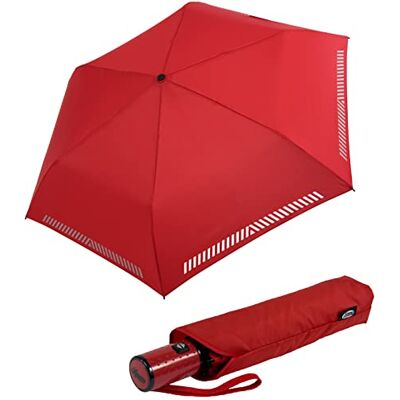 iX-brella Extra lichte Safety Reflex mini-paraplu voor kinderen, Automatisch rood, Automatische zakparaplu iX-brella Extra lichte Safety Reflex mini-paraplu voor kinderen, Automatisch rood, Automatische zakparaplu