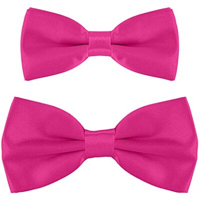 DonDon Vader-zoon vlinderdasset in partnerlook, al bevestigd en verstelbaar, Heet Roze., Eén maat Eén maat DonDon Vader-zoon vlinderdasset in partnerlook, al bevestigd en verstelbaar, Heet Roze., Eén maat Eén maat