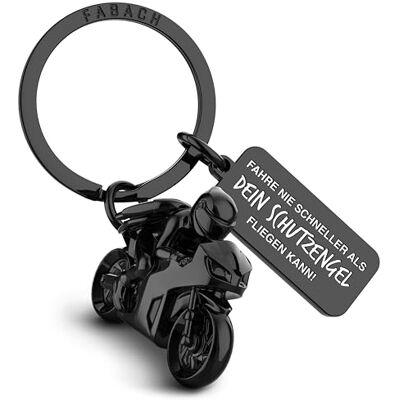 FABACH Motorsleutelhanger met beschermengel en gravure, voorzichtig cadeau, engelsleutelhanger voor motorrijder, geluksgeschenken voor motorfiets, rijbewijs, beschermengel, eenheidsmaat Eén maat FABACH Motorsleutelhanger met beschermengel en gravure, voorzichtig cadeau, engelsleutelhanger voor motorrijder, geluksgeschenken voor motorfiets, rijbewijs, beschermengel, eenheidsmaat Eén maat