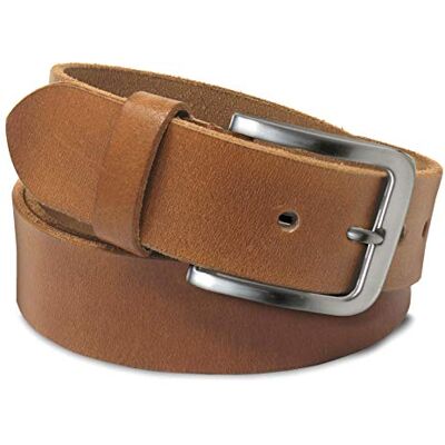 ROYALZ 4mm stevige buffelleer dames lederen riem vintage jeans riem met doorn gesp 38mm, Bruin Geborstelde gesp 95 ROYALZ 4mm stevige buffelleer dames lederen riem vintage jeans riem met doorn gesp 38mm, Bruin Geborstelde gesp 95
