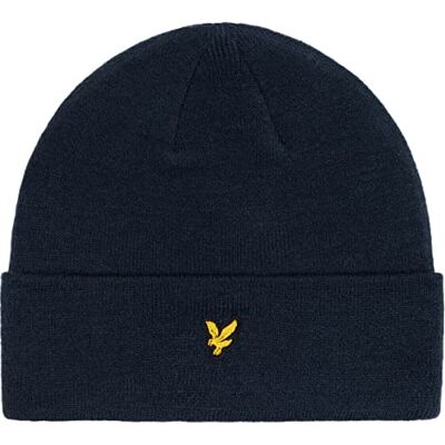 Lyle & Scott True Black Beanie, marineblauw, één maat Eén maat Lyle & Scott True Black Beanie, marineblauw, één maat Eén maat