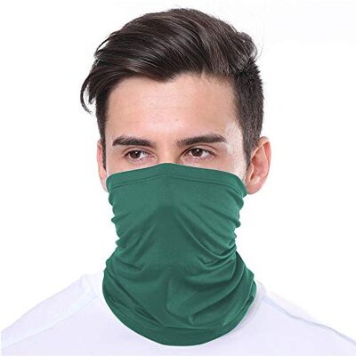 KUNSTIFY Multifunctionele bandana sjaal buisvormige sjaal gezichtsmasker mondbescherming groen katoen wasbaar ademend elastiek KUNSTIFY Multifunctionele bandana sjaal buisvormige sjaal gezichtsmasker mondbescherming groen katoen wasbaar ademend elastiek