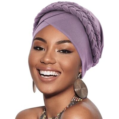 DRESHOW Winterhoeden voor dames, balaclava gebreide beanie schedel pet met trekkoord hoed sjaal met capuchon, 1 pc dubbel gedraaid vlecht: paars Taille unique DRESHOW Winterhoeden voor dames, balaclava gebreide beanie schedel pet met trekkoord hoed sjaal met capuchon, 1 pc dubbel gedraaid vlecht: paars Taille unique