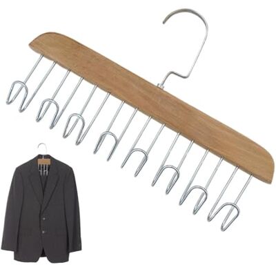 syayw Riemhanger voor kast Robuuste en duurzame houten sjaalorganizer, ruimtebesparende hangers, stropdas-opberghouder voor muts, riemen, huisdierkleding syayw Riemhanger voor kast Robuuste en duurzame houten sjaalorganizer, ruimtebesparende hangers, stropdas-opberghouder voor muts, riemen, huisdierkleding