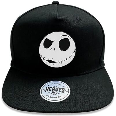 Heroes Inc. Heroes INC Nightmare Before Christmas Jack Cap, plat, verstelbaar, Snapback Cap, zwart. Heroes Inc. Heroes INC Nightmare Before Christmas Jack Cap, plat, verstelbaar, Snapback Cap, zwart.