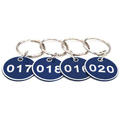 NanTun PlayCool 50 stuks sleutelhangers van aluminiumlegering, genummerde sleutelhanger, 1 tot 50, blauw 1 to 50 NanTun PlayCool 50 stuks sleutelhangers van aluminiumlegering, genummerde sleutelhanger, 1 tot 50, blauw 1 to 50