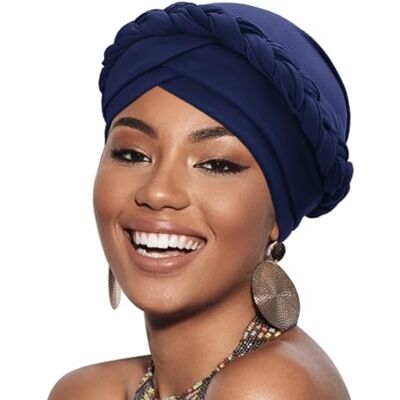 DRESHOW Winterhoeden voor dames, balaclava gebreide beanie schedel pet met trekkoord hoed sjaal met capuchon, 1 stuk twisted braid: marineblauw 66-23 Taille unique DRESHOW Winterhoeden voor dames, balaclava gebreide beanie schedel pet met trekkoord hoed sjaal met capuchon, 1 stuk twisted braid: marineblauw 66-23 Taille unique