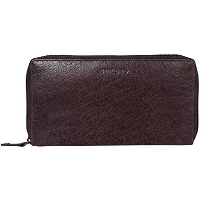 STILORD 'Dana' Portemonnee voor dames, leer, vintage, anti-RFID, portemonnee, grote hoes voor creditcards, munten, identiteitskaart, kleur: zwart, fluweel bruin, S, Portemonnee STILORD 'Dana' Portemonnee voor dames, leer, vintage, anti-RFID, portemonnee, grote hoes voor creditcards, munten, identiteitskaart, kleur: zwart, fluweel bruin, S, Portemonnee