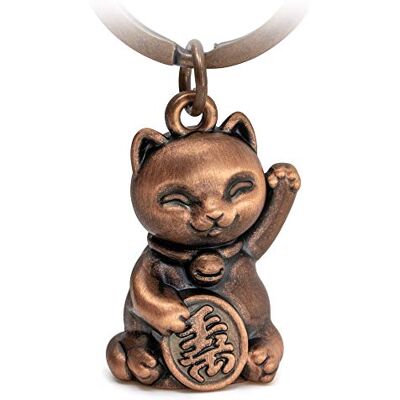 FABACH Maneki Neko Lucky Cat sleutelhanger antiek roségoud, antiek roségoud, één maat, antiek FABACH Maneki Neko Lucky Cat sleutelhanger antiek roségoud, antiek roségoud, één maat, antiek