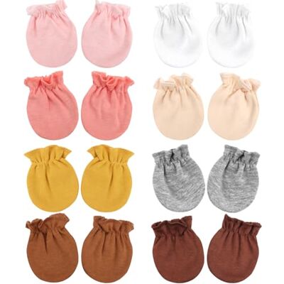 DRESHOW Wanten voor baby's, pasgeborenen, handschoenen voor zuigelingen, gestreepte katoenen handschoenen voor 0-6 maanden Eén maat DRESHOW Wanten voor baby's, pasgeborenen, handschoenen voor zuigelingen, gestreepte katoenen handschoenen voor 0-6 maanden Eén maat